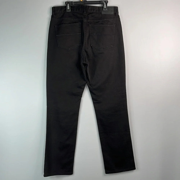 RALPH LAUREN LRL Classic Fit Straight Leg Jeans Black Mid Rise Retro Preppy 8 - Picture 6 of 10